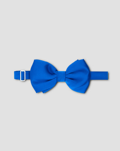 Royal Blue Silk Satin Bow Tie - Ready Tied