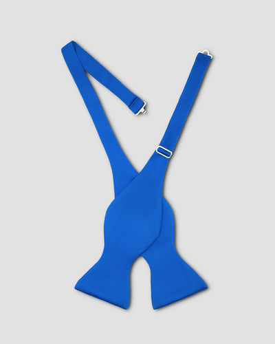 Royal Blue Satin Silk Bow Tie - Self-Tie