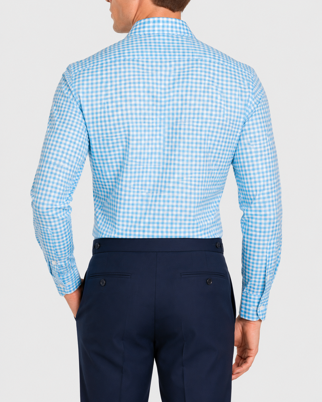 Camicia Quadri Chambray Oxford