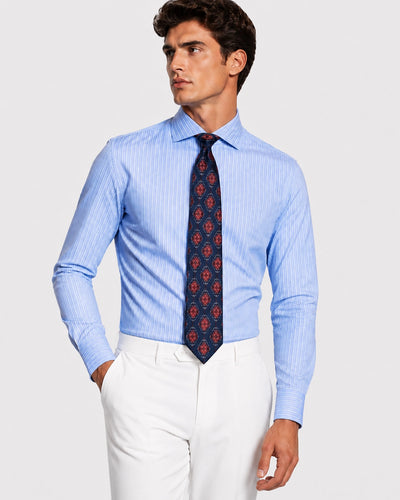 Camicia A Righe Signature Popeline