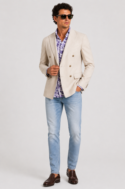 Camicia Stampa Floreale Popeline