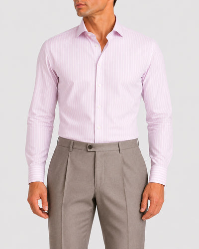 Signature Fil A Fil Striped Shirt