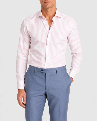 Pink Striped Poplin Shirt