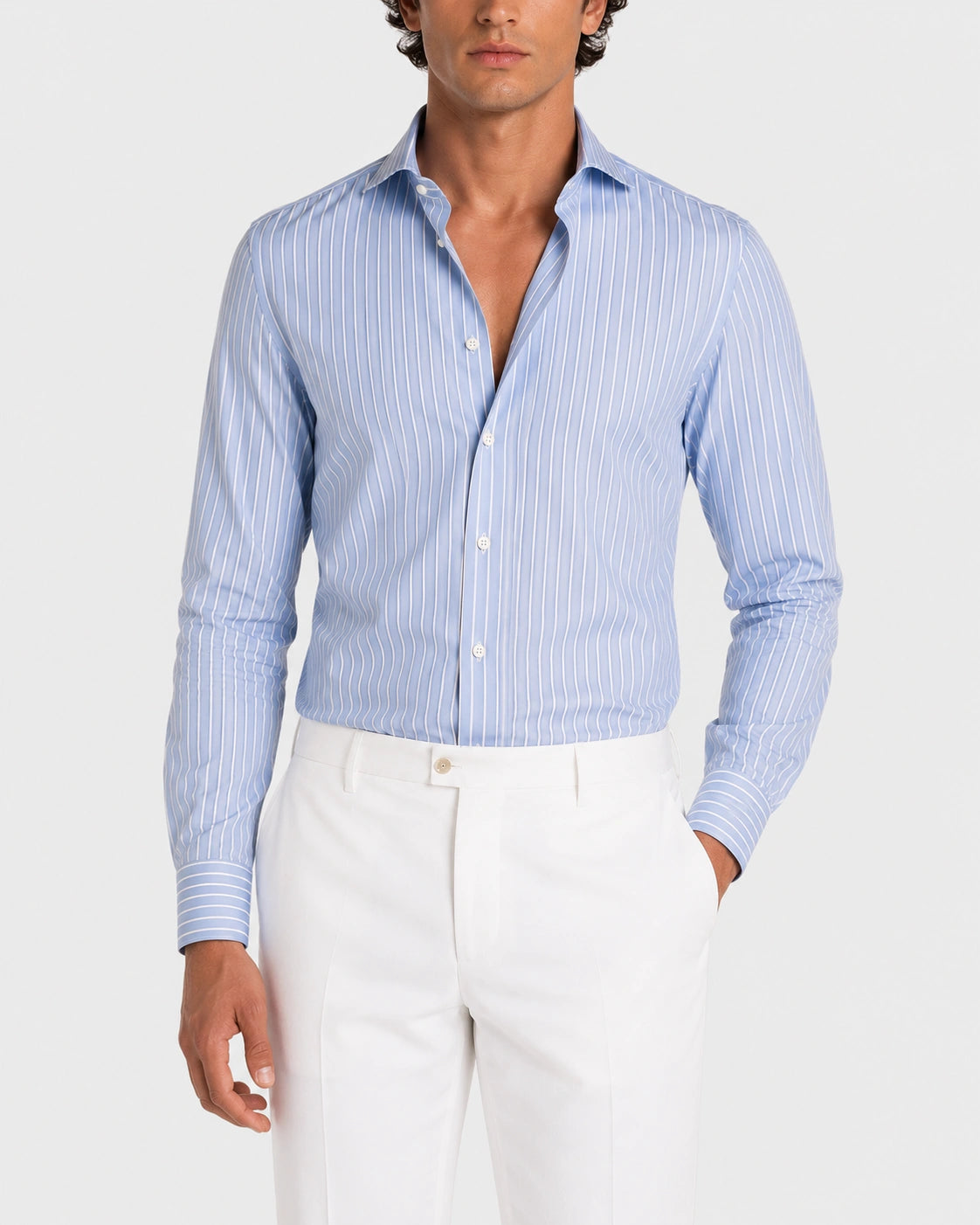 Camicia A Righe Signature Popeline