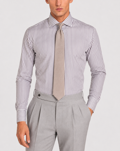 Camicia A Righe Signature Popeline