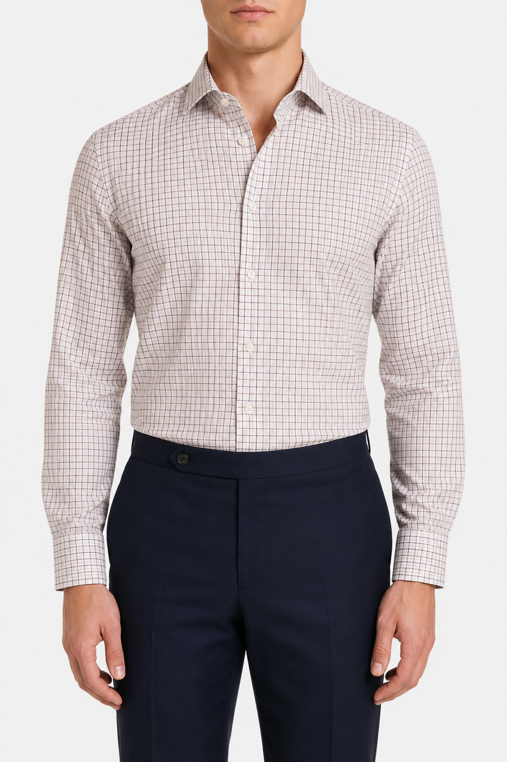 Camicia A Quadri Signature Popeline