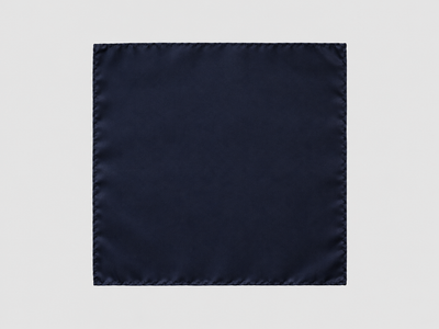 Pochette di Seta unito Navy Blu