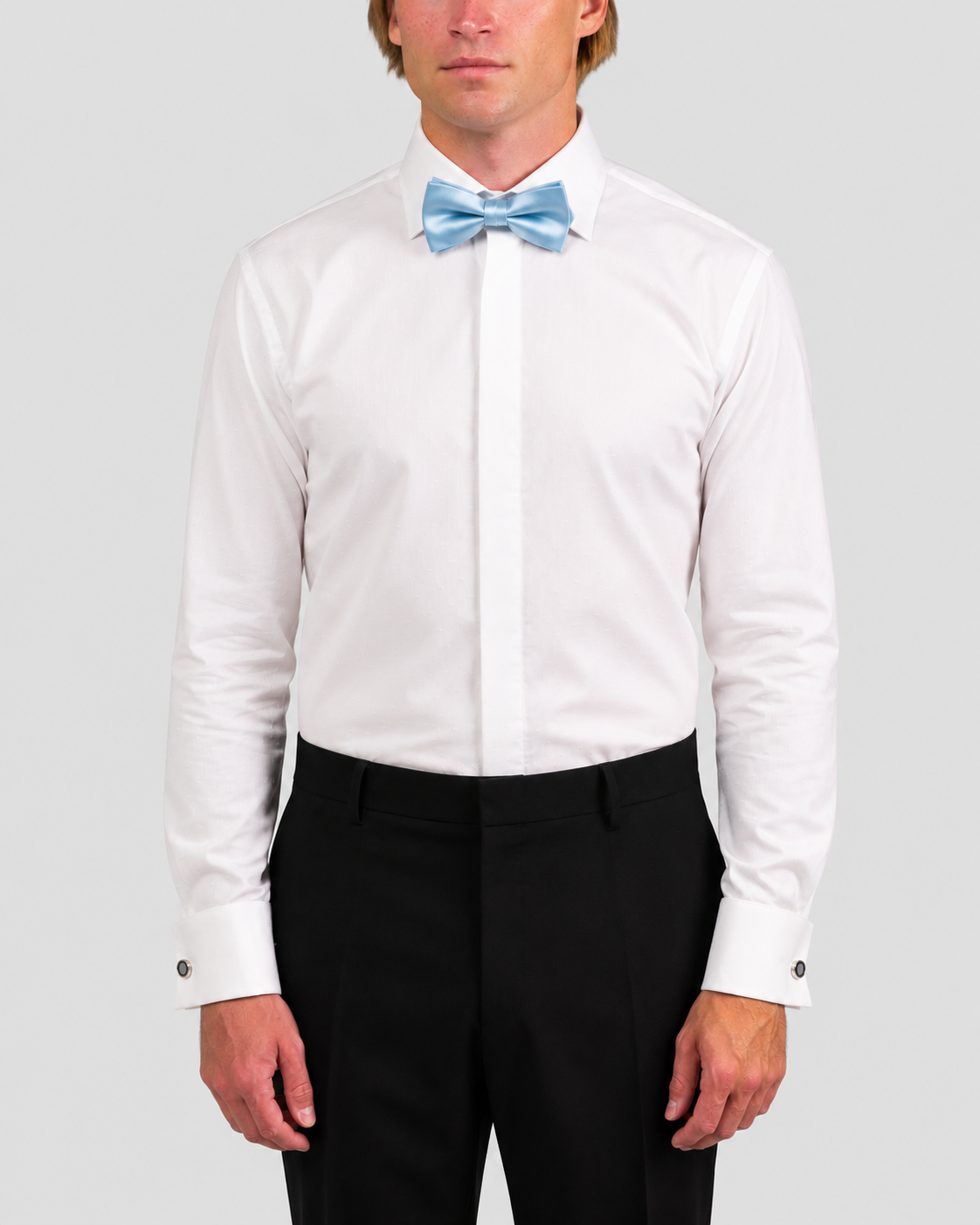 Chemise en popeline à pois blancs jacquard à fermeture éclair
