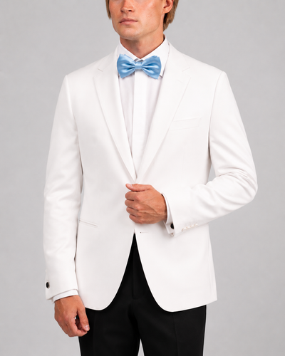 White Polka Dot Jacquard Fly Front Poplin Shirt
