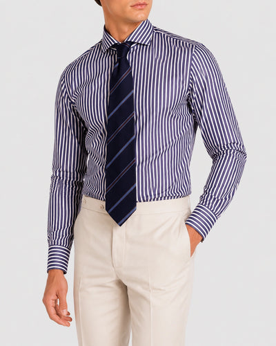 Camicia A Righe Signature Popeline