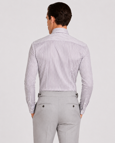 Camicia A Righe Signature Popeline