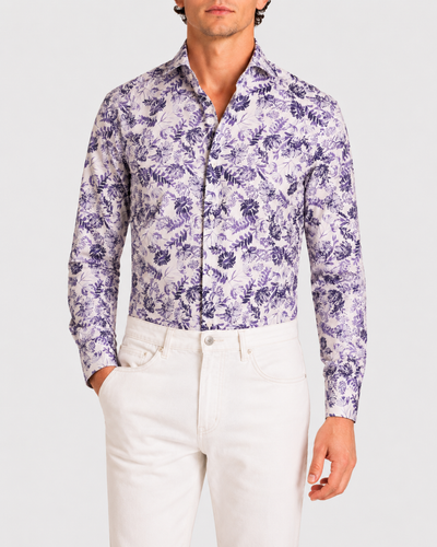Floral Print Poplin Shirt