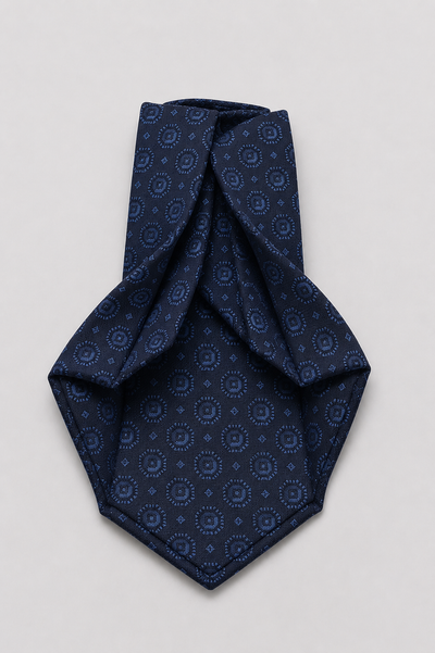 Cravatta 7 Pieghe Jaquard Navy