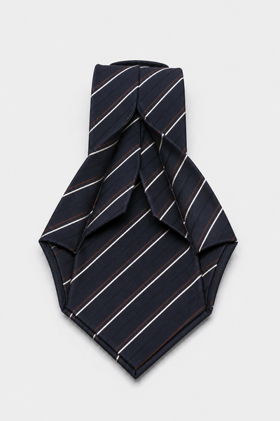 Cravatta 7 Pieghe Regimental Blu Navy