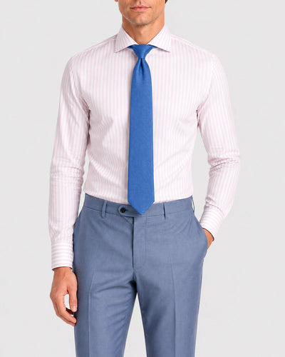 Pink Striped Poplin Shirt