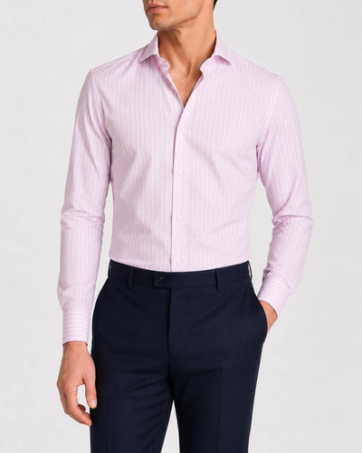 Signature Fil A Fil Striped Shirt