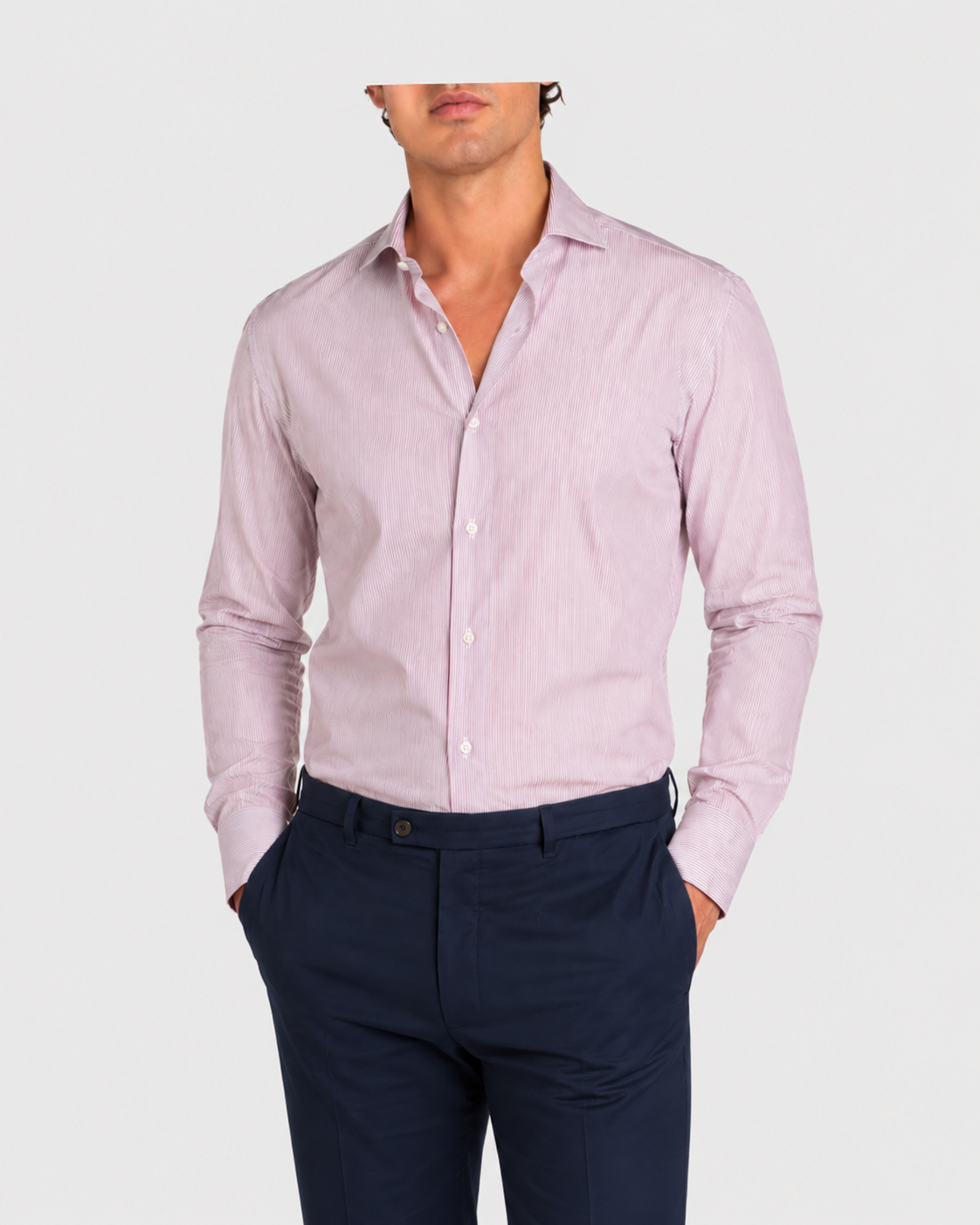 Camicia A Righe Classico Popeline