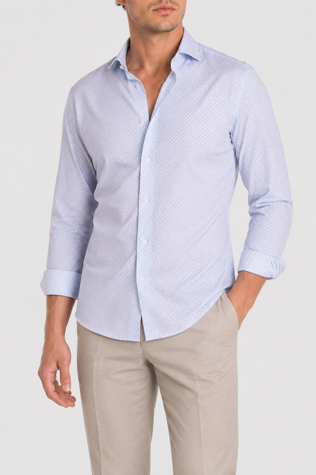 Camicia Stampa Optical Popeline