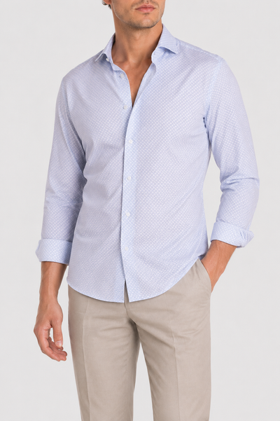 Optical Print Poplin Shirt