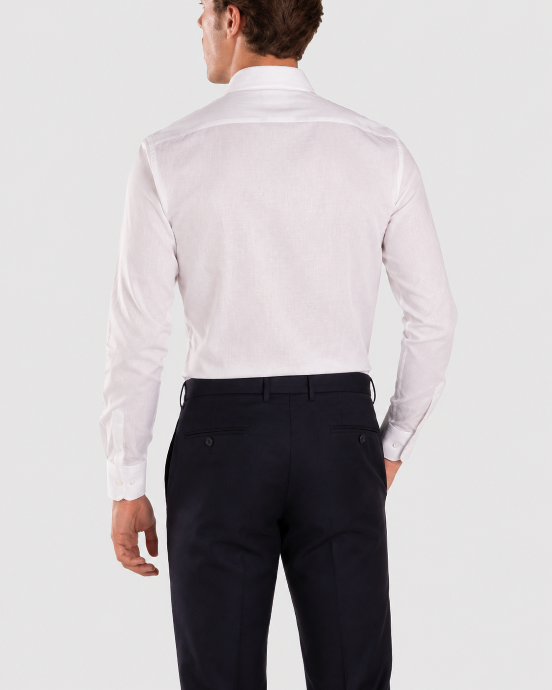 Camicia Bianca Cotone-Lino
