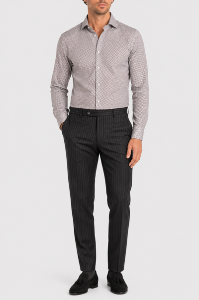 Optical Print Poplin Shirt