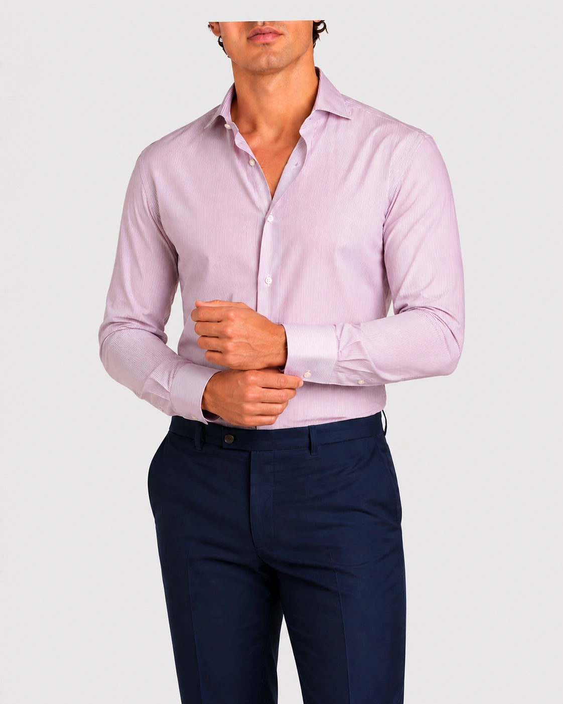 Camicia A Righe Classico Popeline
