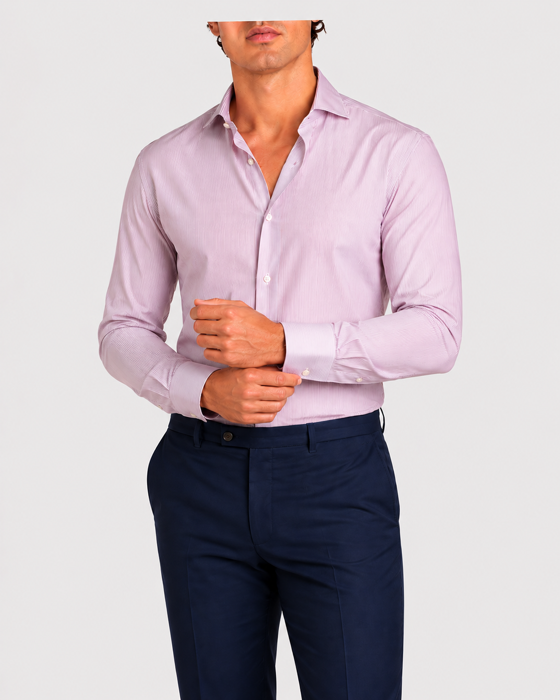 Camicia A Righe Classico Popeline