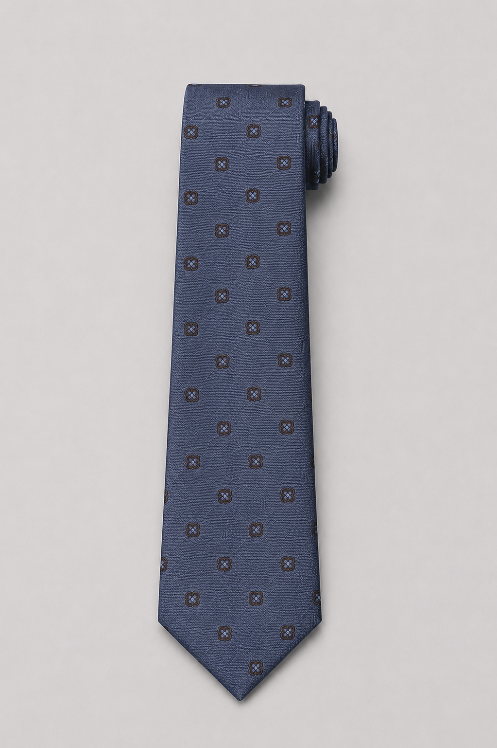 Cravatta 7 Pieghe Jacquard  Indaco