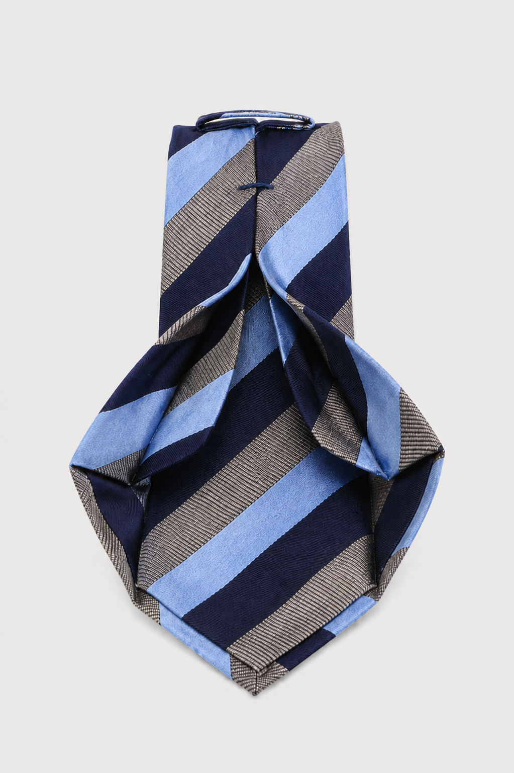 Cravatta  7 Pieghe Regimental Azzurro