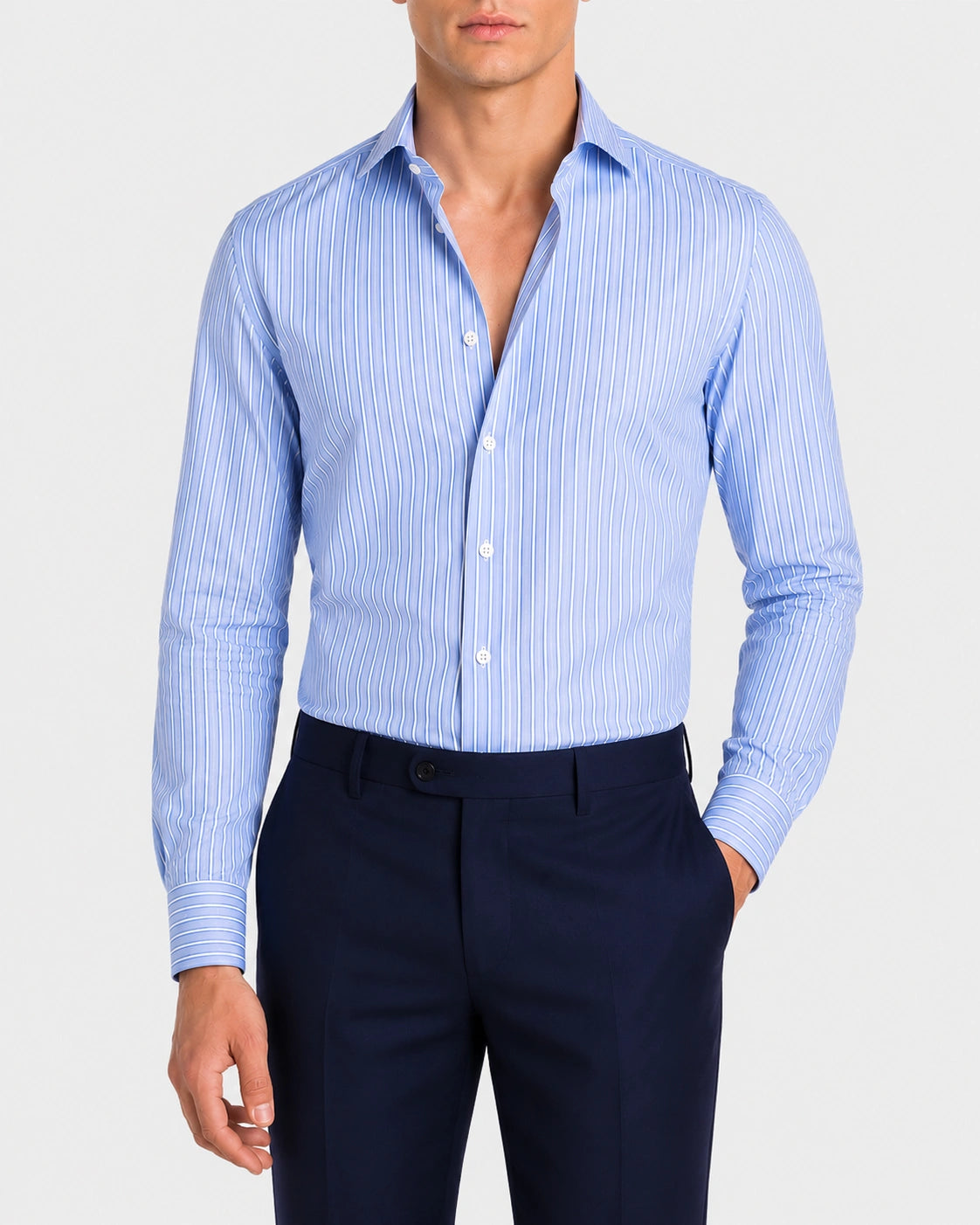 Camicia A Righe Signature Popeline
