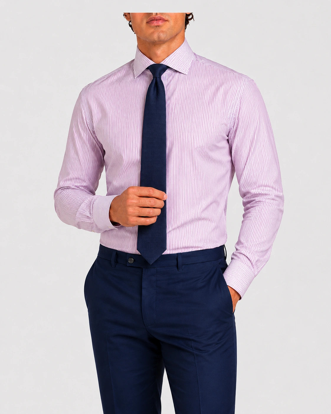 Camicia A Righe Classico Popeline