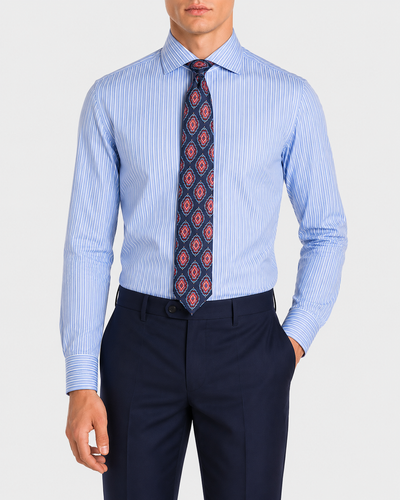 Camicia A Righe Signature Popeline