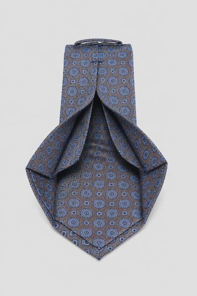 Cravatta 7 Pieghe Jacquard Grigio