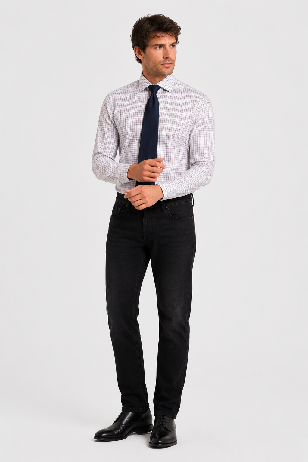 Camicia A Quadri Signature Popeline