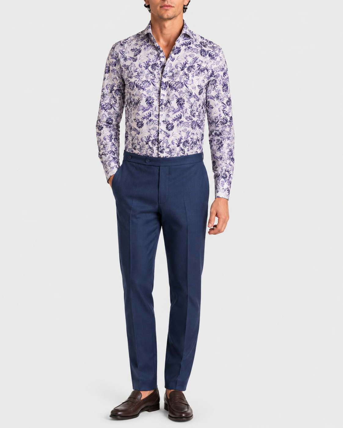Camicia Stampa Floreale Popeline