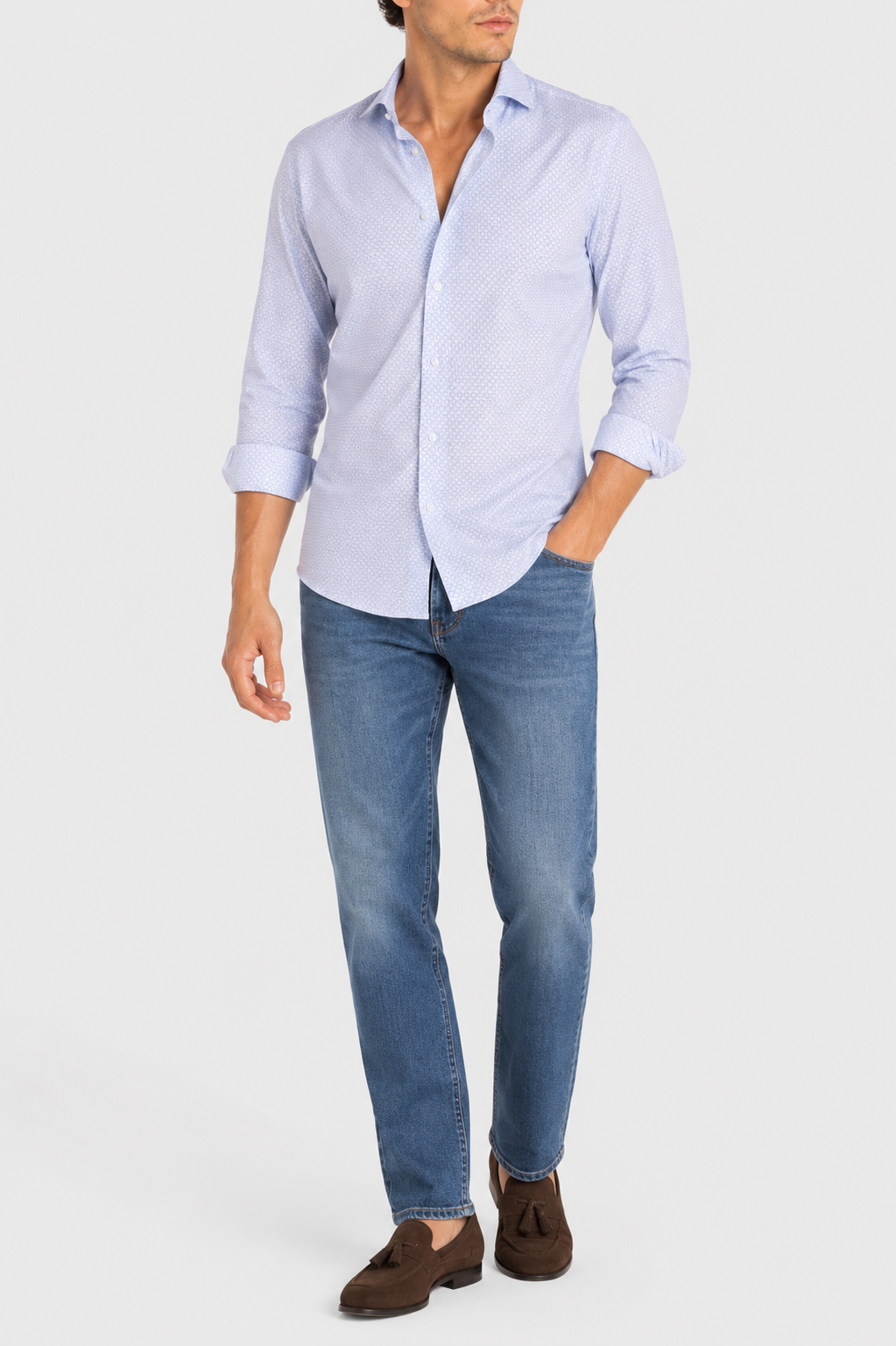 Camicia Stampa Optical Popeline