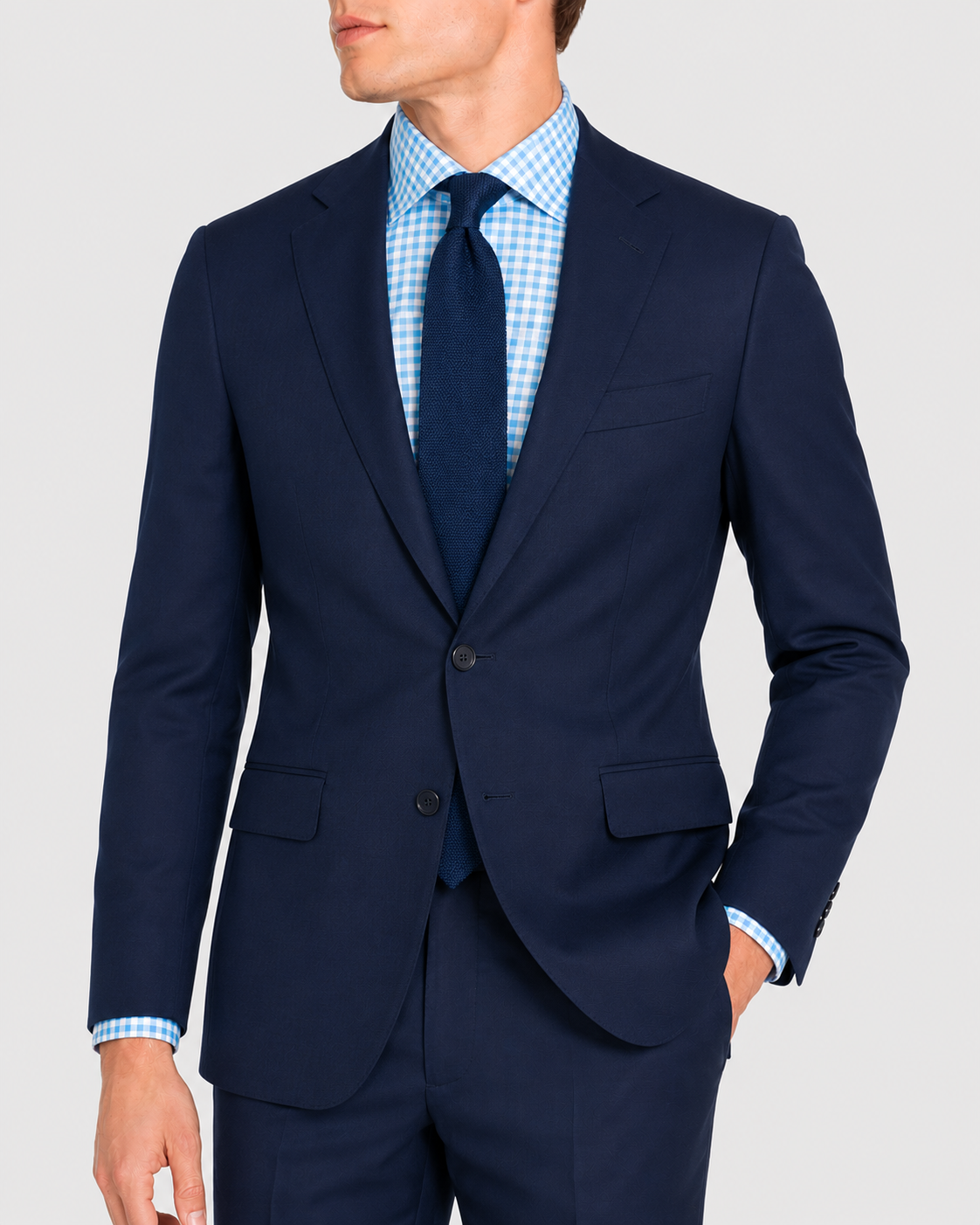 Camicia Quadri Chambray Oxford