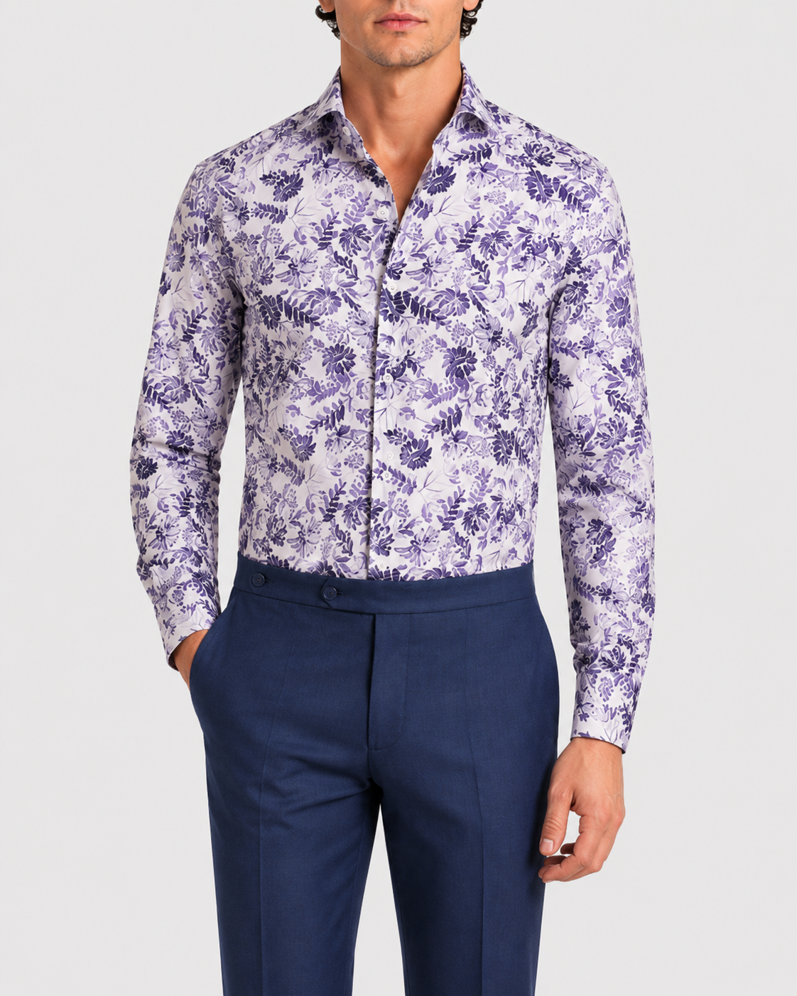 Camicia Stampa Floreale Popeline