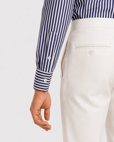 Camicia A Righe Signature Popeline
