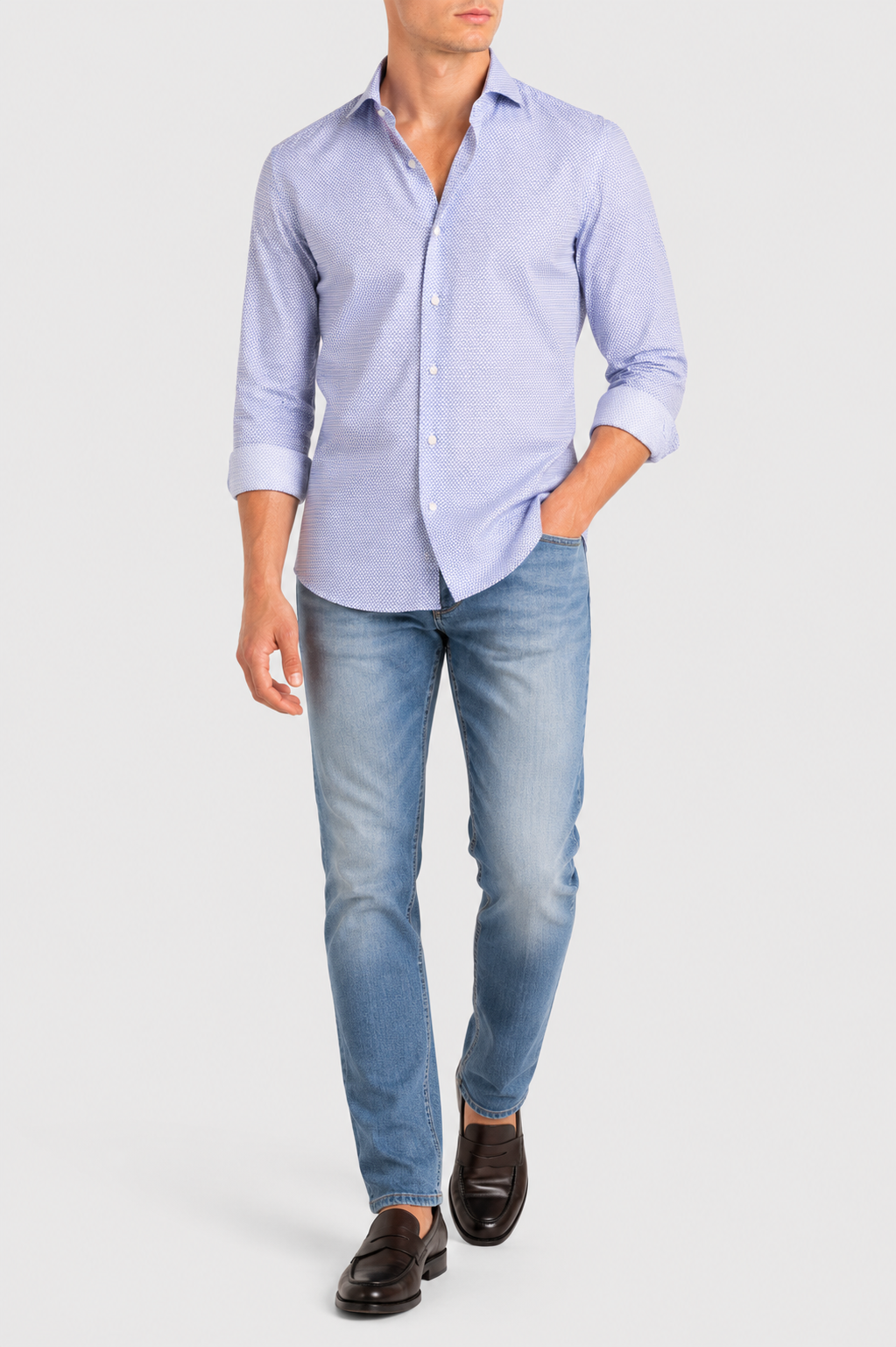 Camicia Stampa Optical Popeline