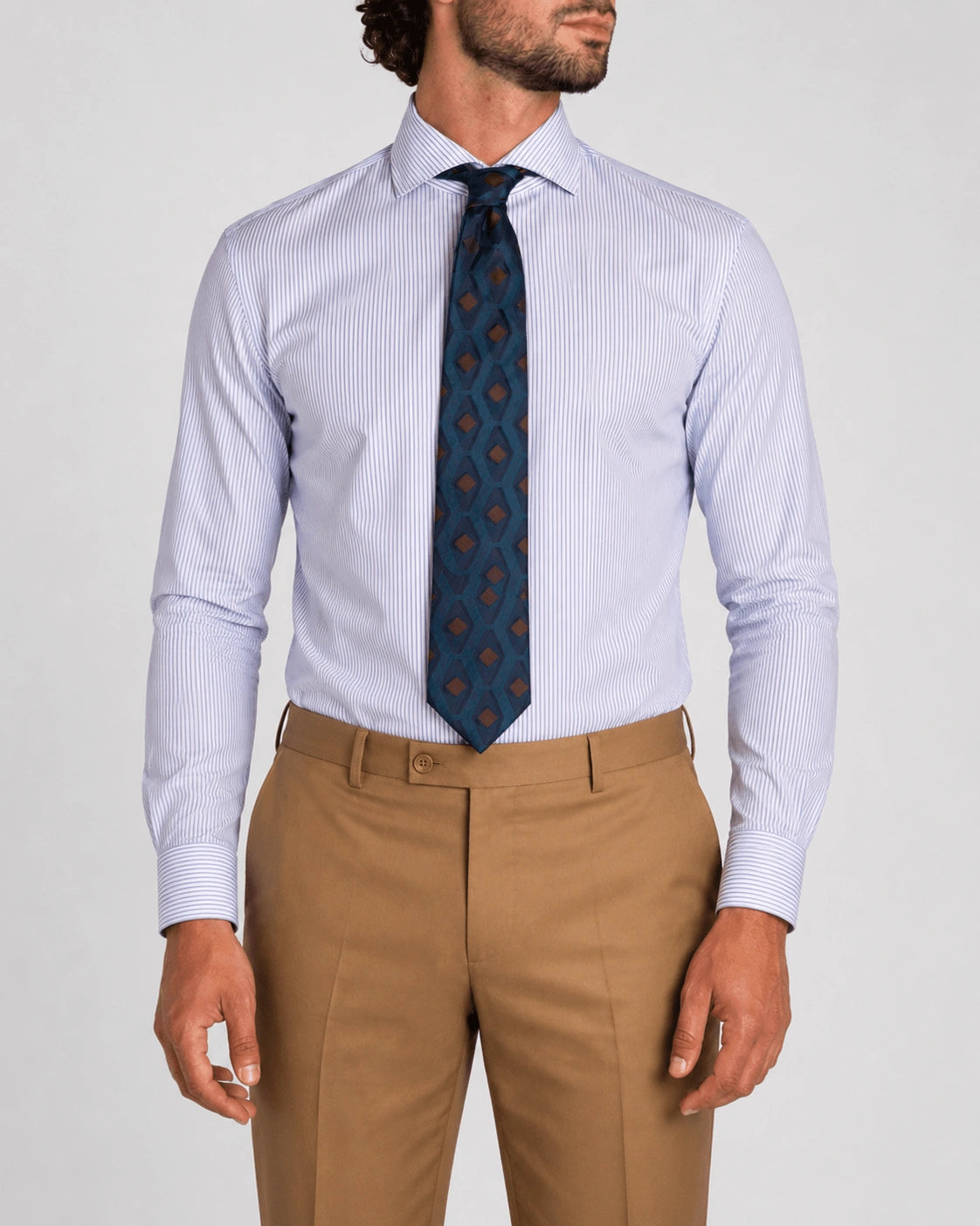 Camicia A Righe Popeline