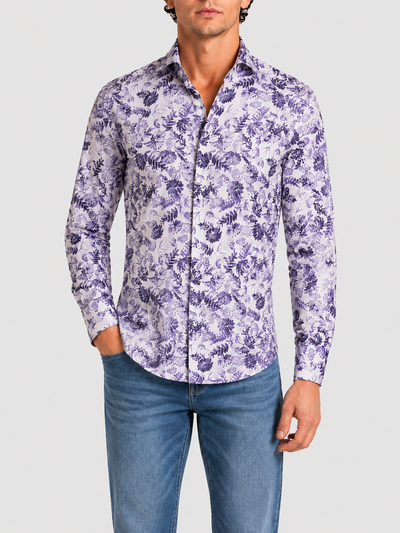 Floral Print Poplin Shirt