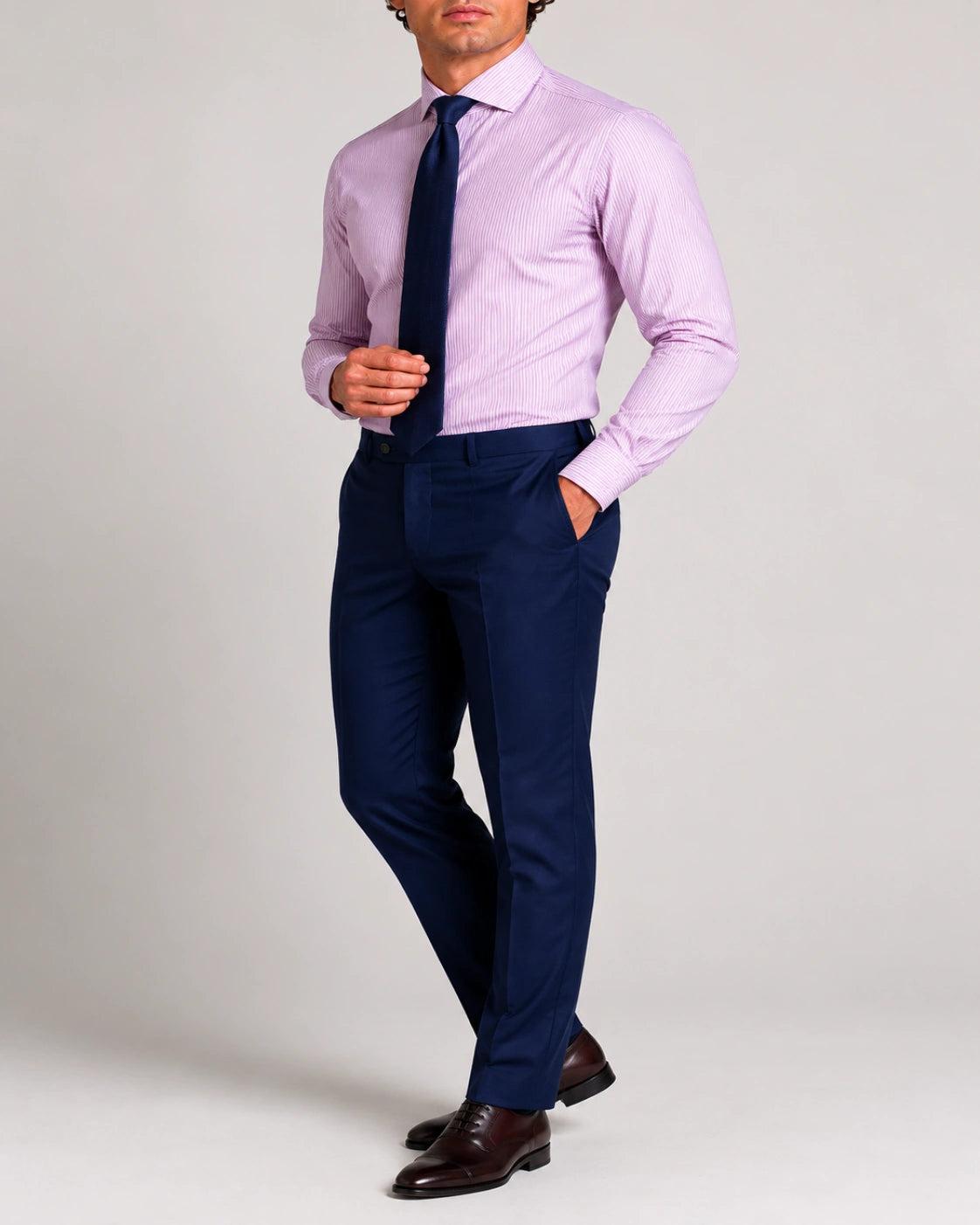 Camicia A Righe Classico Popeline