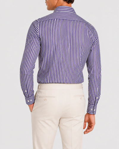 Camicia A Righe Signature Popeline