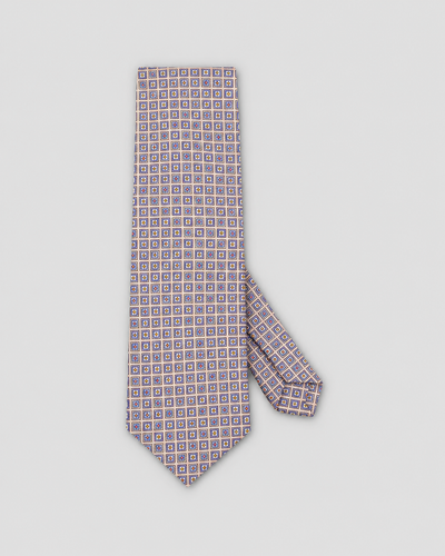 9-fold tie with micro geometric print