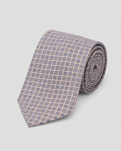 9-fold tie with micro geometric print