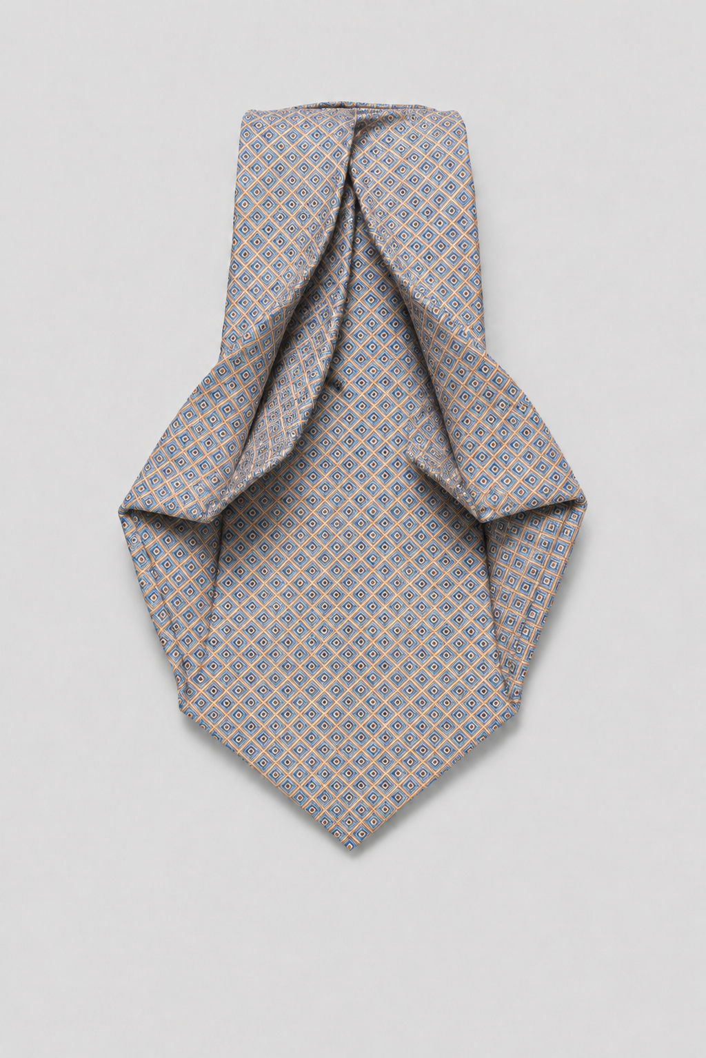 9-fold tie with micro geometric print