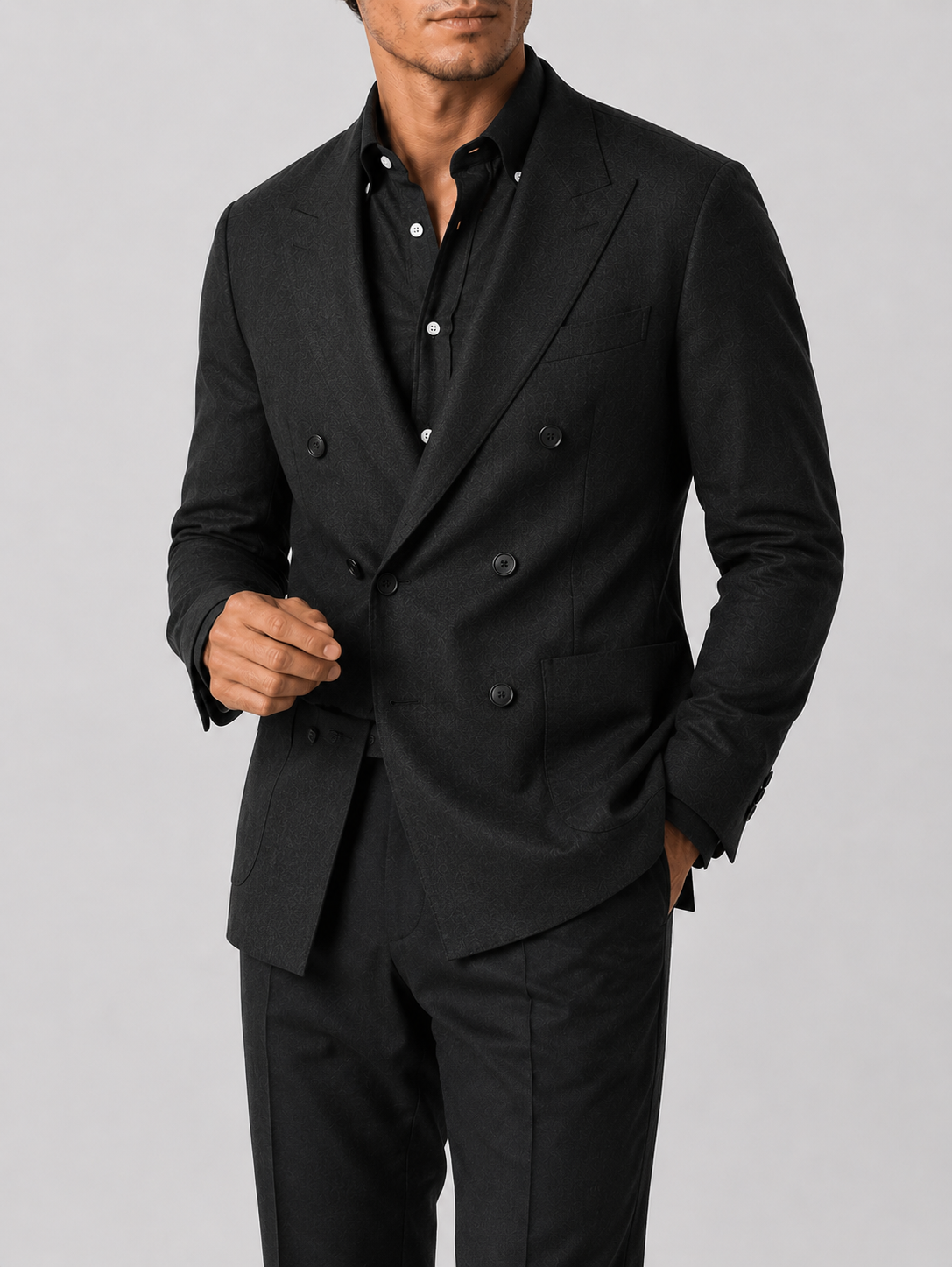 Camicia Nera Denim Lavato
