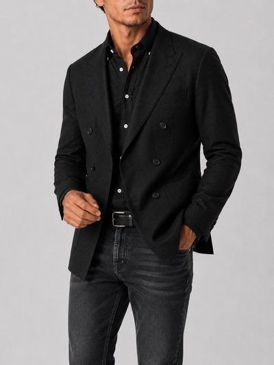 Camicia Nera Denim Lavato