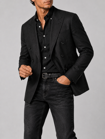 Camicia Nera Denim Lavato